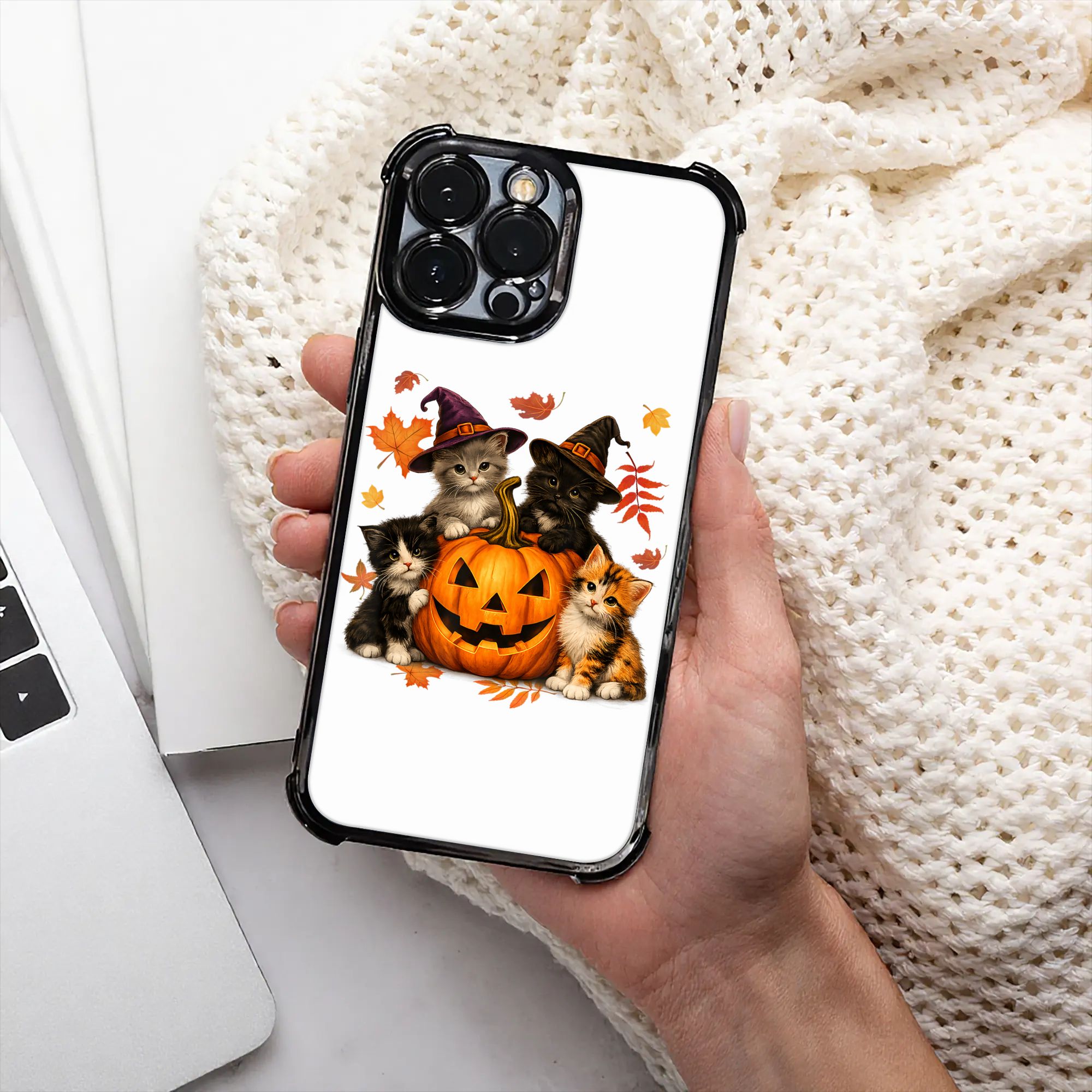 Phone Cases Kids - Halloween Urocze Koty Dynia Straszny Sezon