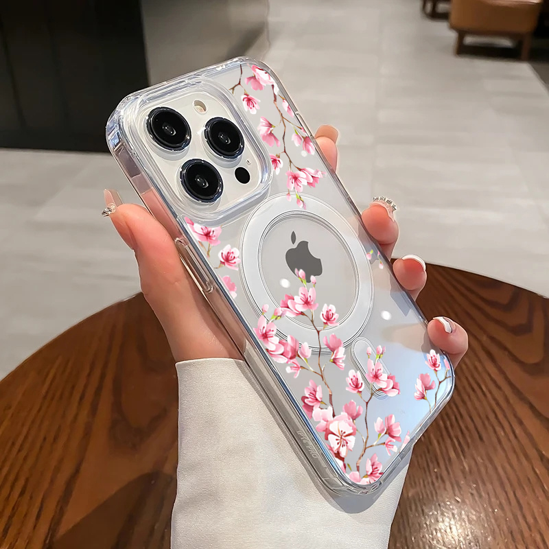 Phone Cases Expensive - Luksusowe różowe etui z kwiatami INS