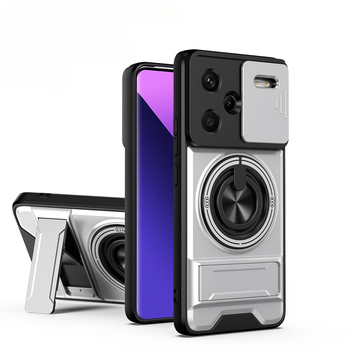 Ring Stand Case - Etui na telefon z osłoną obiektywu