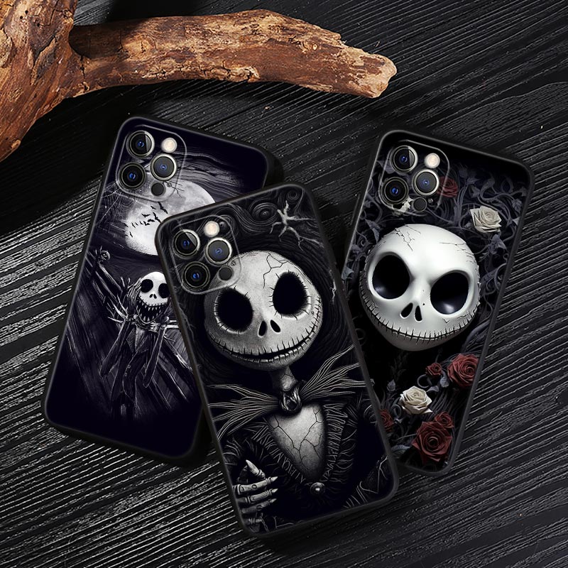 Phone Cases Art - Etui Jack Skellington Black Art Disney