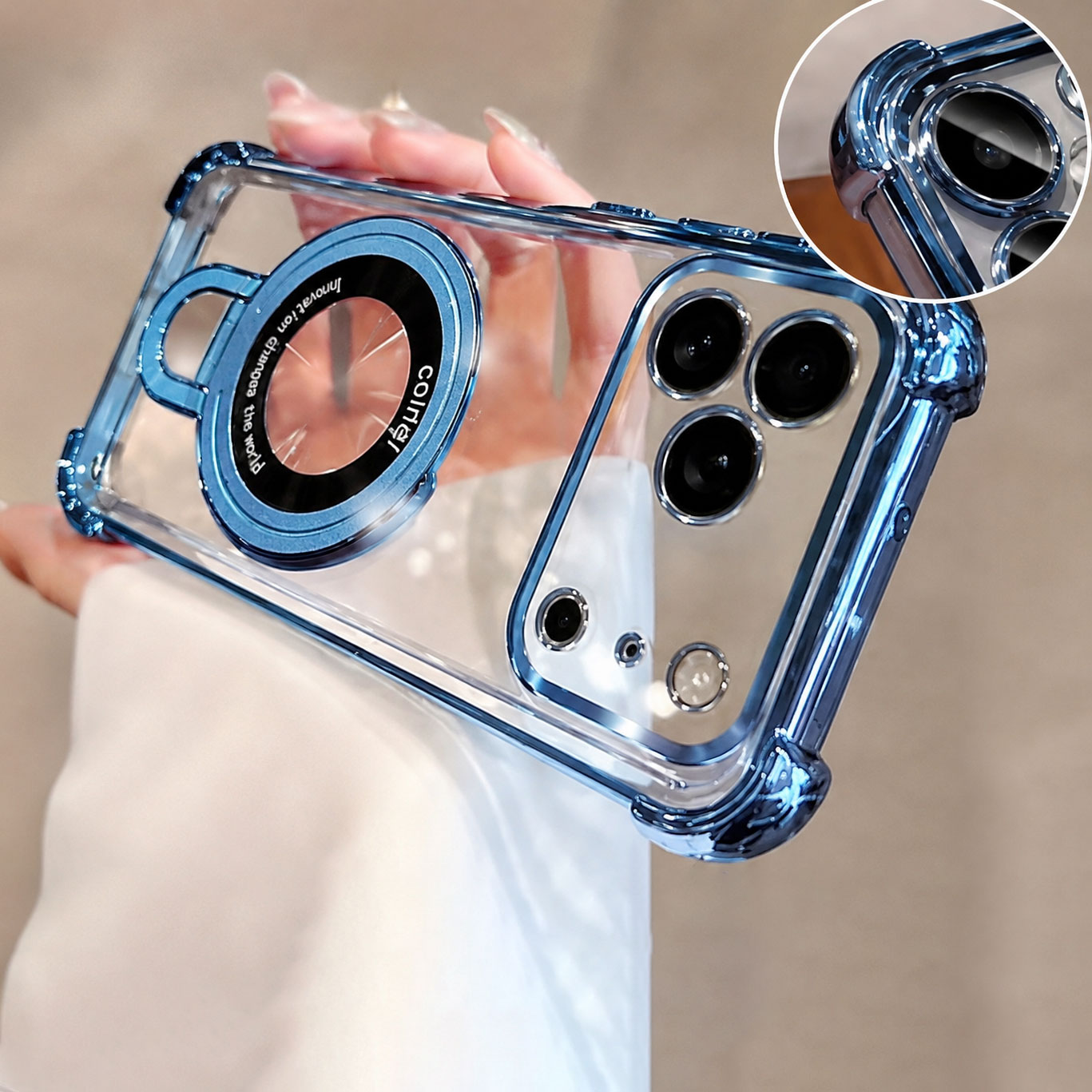 Luksusowe przezroczyste etui z – Ring Stand Case recenzja i cena