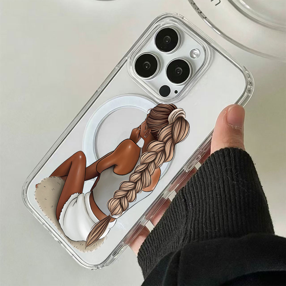 Modna kobieta o ciemnej karnac – Phone Cases With Magsafe recenzja i cena