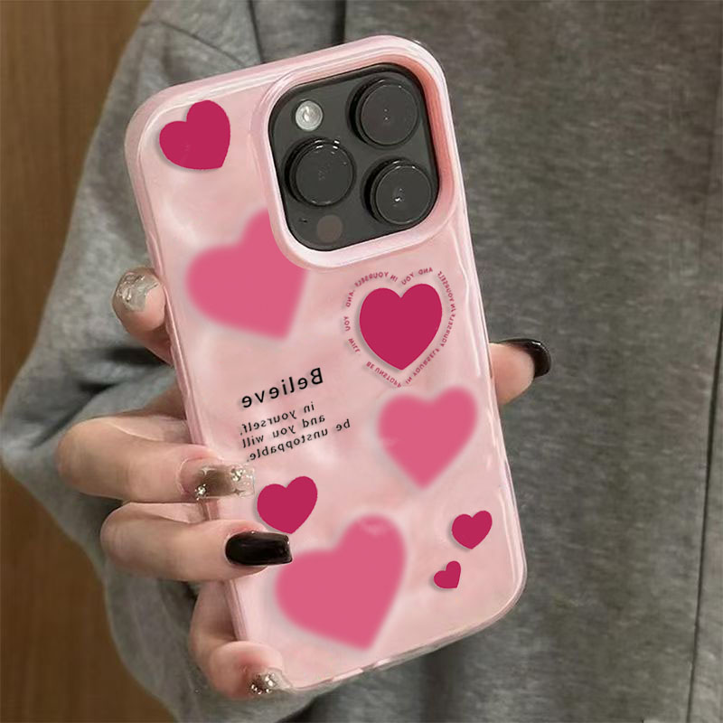 Luxury Pink Love Heart Folds T – Phone Cases Expensive recenzja i cena